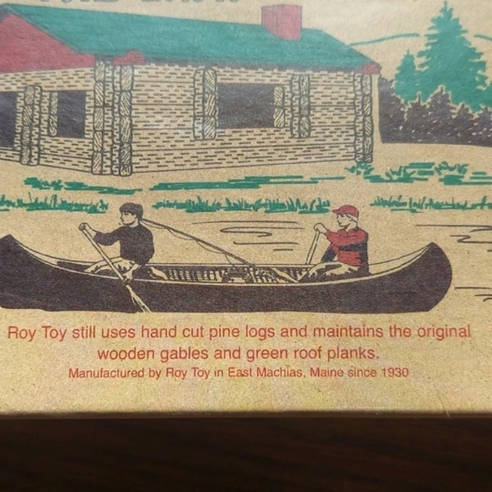 Roy Toy, Set # 9, The Camp, 37 Piece Pine Log Building Set